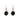 Black Agate Ball Drops - $105 RRP