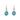 Turquoise Quartz Ball Drops