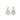 Cubic Zirconia Studded Cushion Earrings