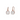 Rose Gold Cubic Zirconia Studded Cushion Earrings