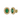 Oval Cut Pearl and Green Cubic Zirconia Earring