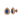Pear Cut Pearl and Blue Cubic Zirconia Earring