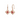 Red Filigree Heart Drop Earring
