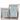 Light silver, striped picture frames with wood veneer back. Made in Italy.
