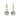 Aqua Crystal Drop Earrings