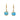 Turquoise Murano Glass Earrings