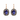 Iolite & Crystal Oval Earrings