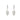 White Baroque Pearl Earrings - Silver