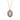 27mm Oval Flower Cameo pendant on 18ct rose gold, 925 sterling silver boxlink 48cm chain