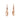 Small Rose Gold Nugget Drop Earrings