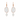 White Agate & Pearl Drop Hook Earrings