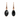 Black Agate Twist Earrings