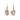 Rose Gold Hammered Nugget Drop Earrings