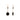 Black Agate & Rose Gold Drop Earrings