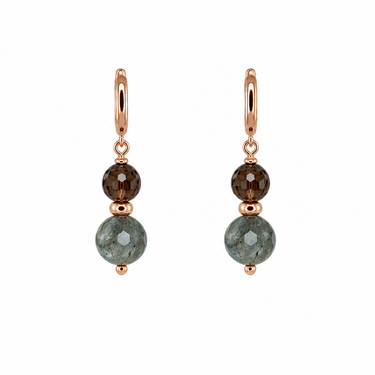 Smoky & Cloudy Quartz Earrings