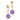 Pearl & Purple Jade Double Drop Earrings