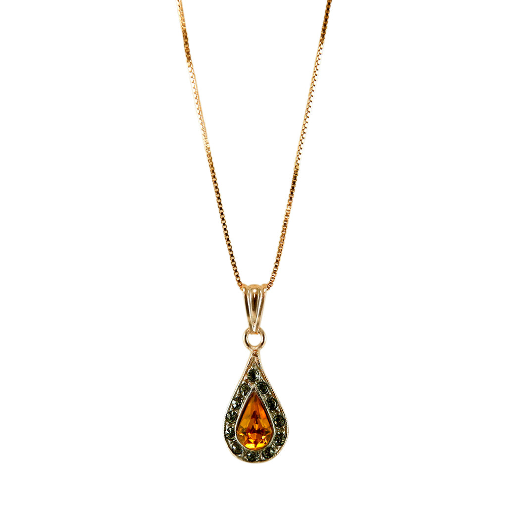 Citrine Teardrop Pendant