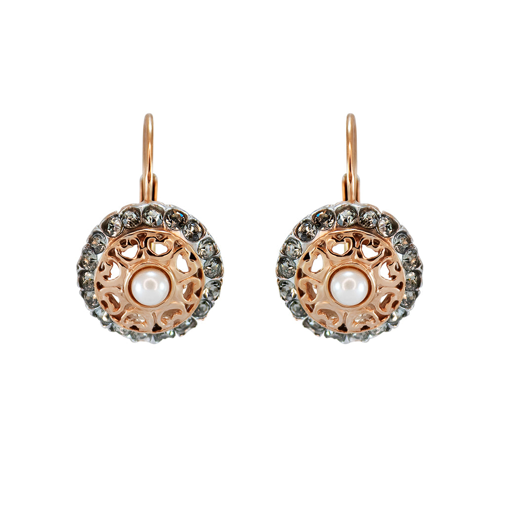 Pearl & Crystal Surround Drop Earring
