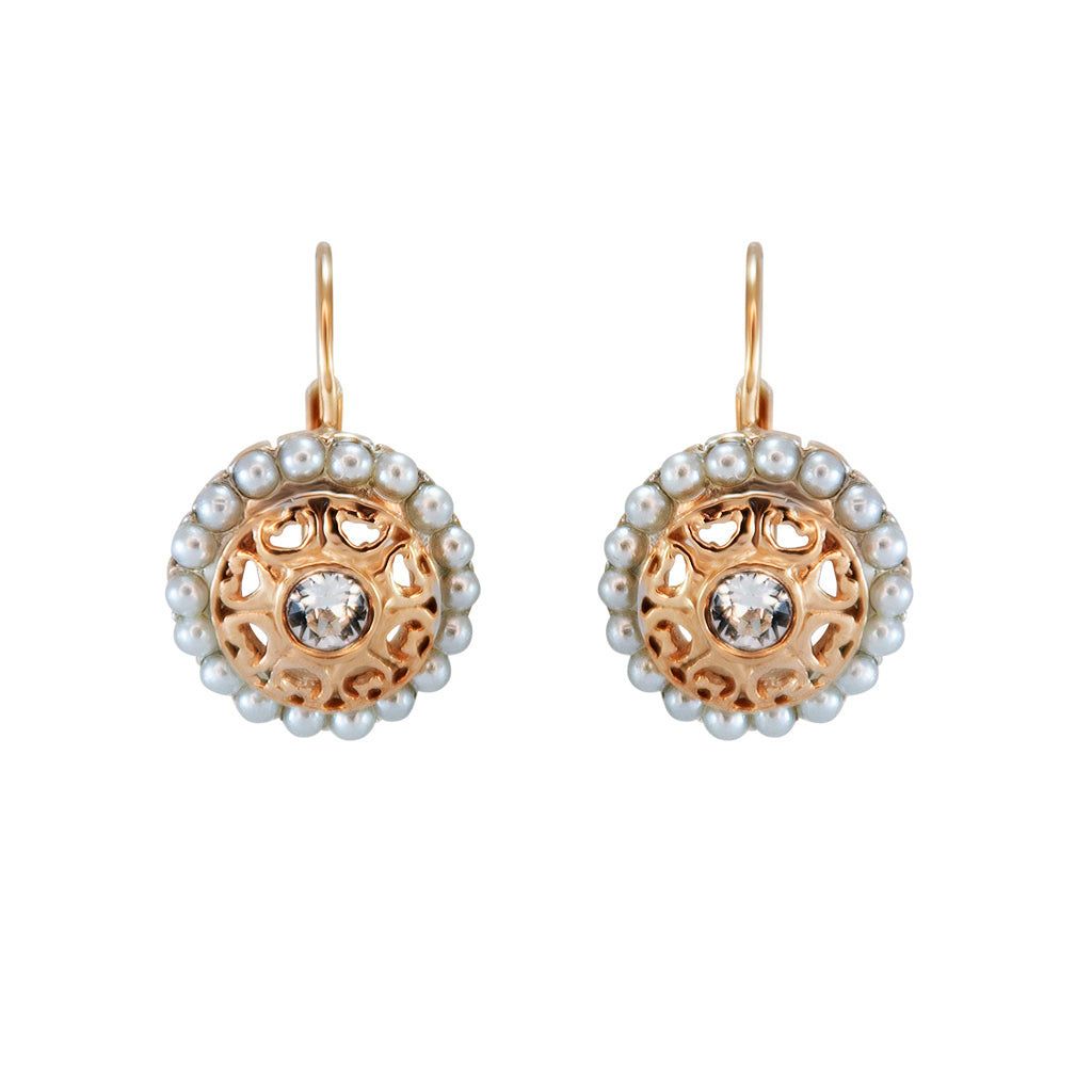 Crystal & Pearl Surround Drop Earring