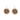 Crystal & Rose Gold Disc Earrings