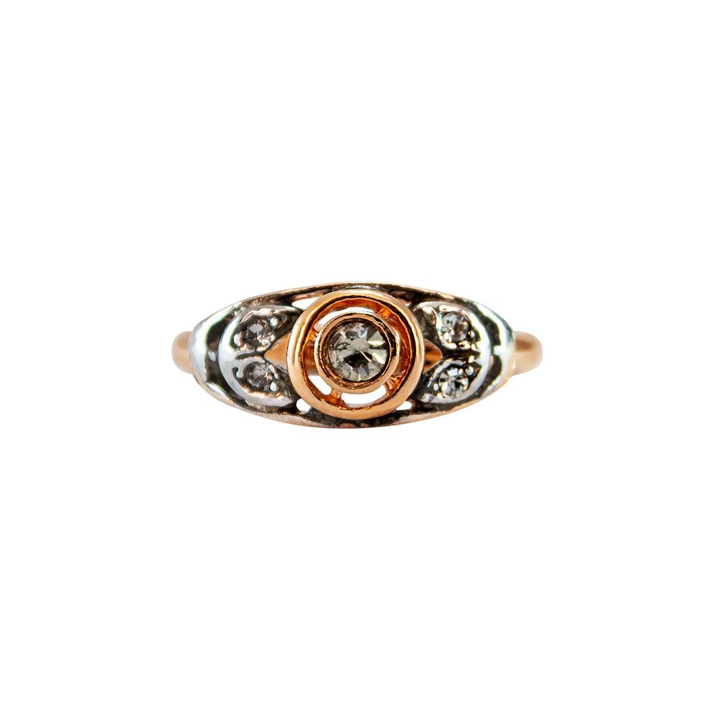 Small Crystal Oval Ring