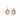 Bright Crystal Oval Drop Earrings