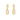 Clear Rectangle Drop Earrings - $203 RRP