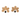 5 Leaf Rose Gold Earrings - $167 RRP