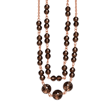 Smoky Quartz Double Strand Necklace