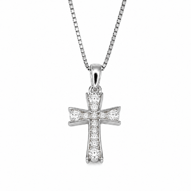 Cubic Zirconia Cross Pendant