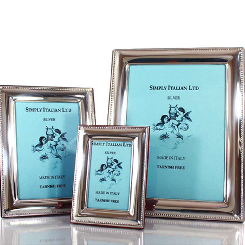 Bilaminato Light Silver Beaded Frame - Large