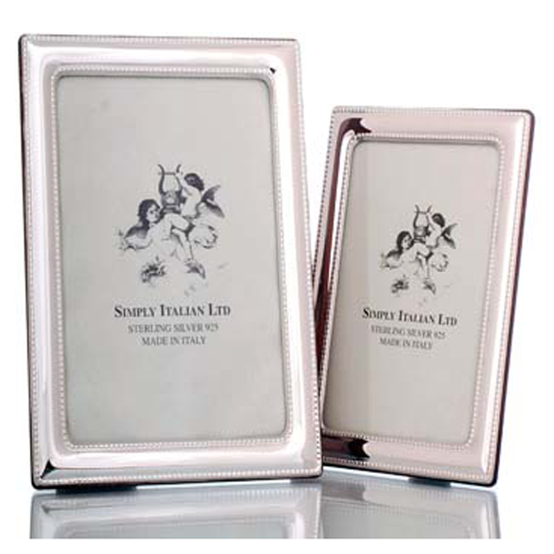 Sterling Double Beaded Frame - Large