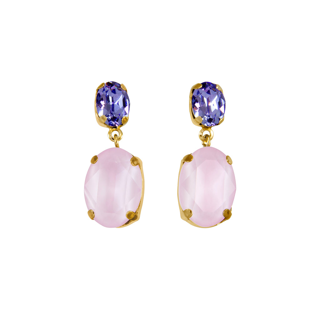 Blush Crystal Drop Earrings