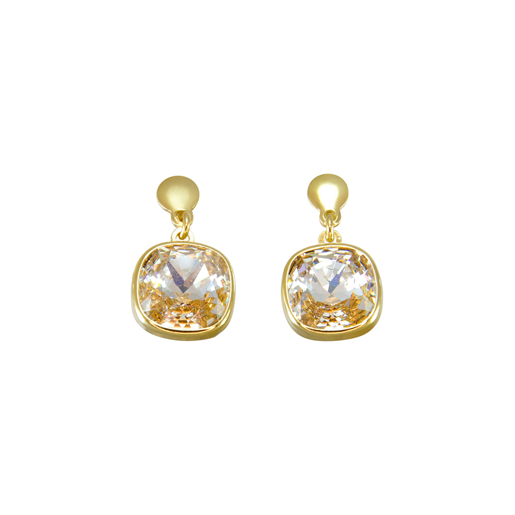 Clear Square Crystal Studs