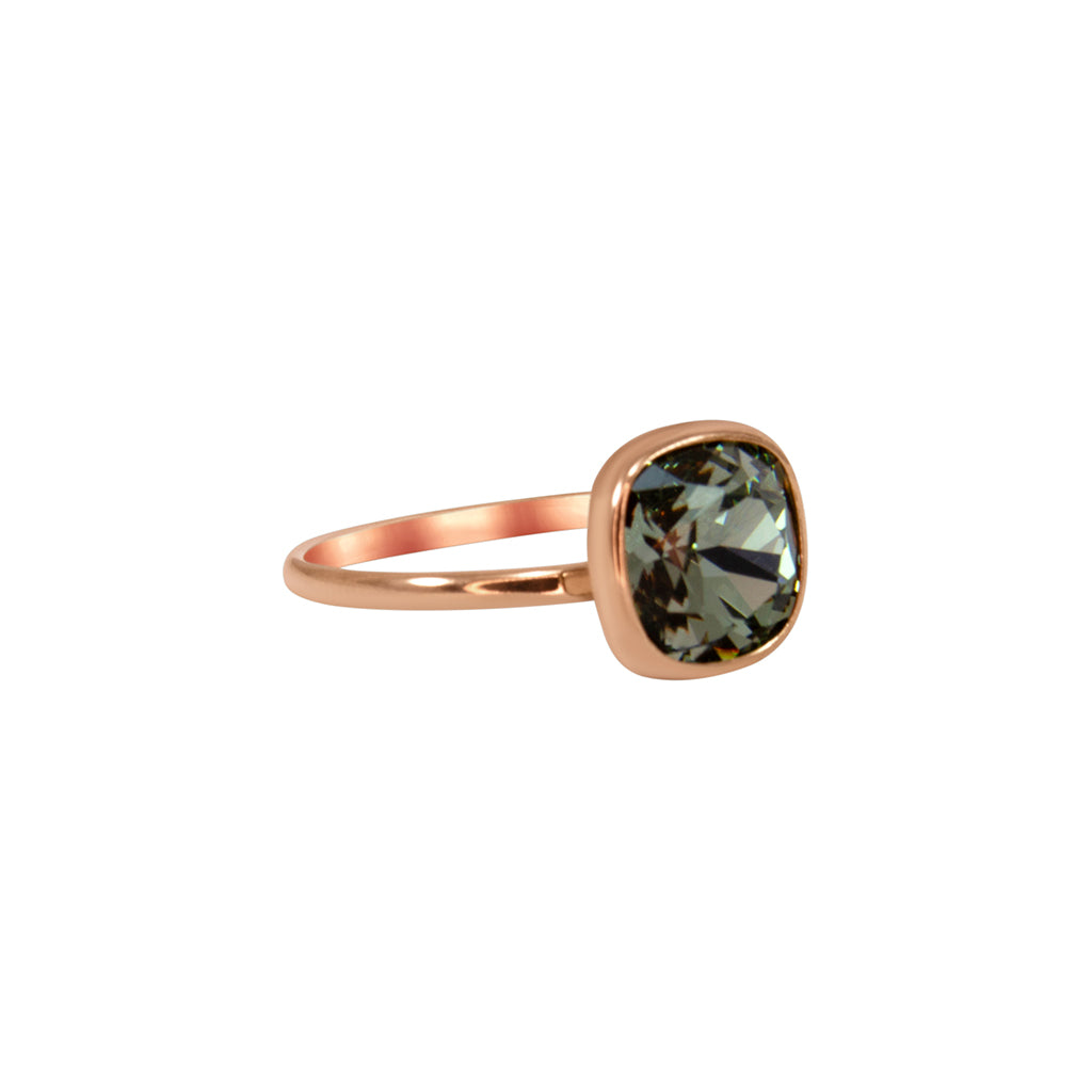Grey Crystal Ring