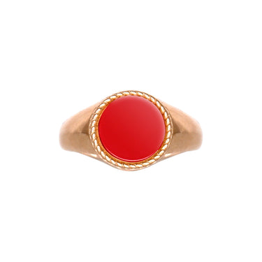 Red Crystal Round Ring