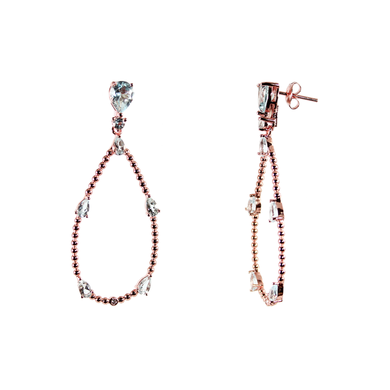 Blue Topaz Teardrop Earrings - $569 RRP