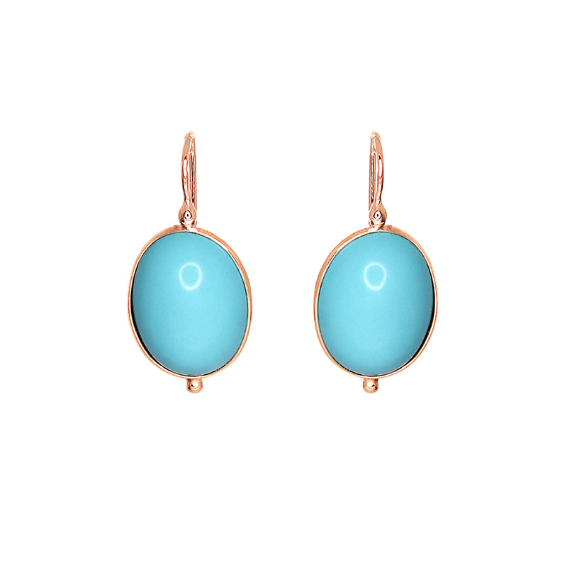 Turquoise Oval Earrings