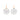 White Mother-of-Pearl Flower Hook Earrings