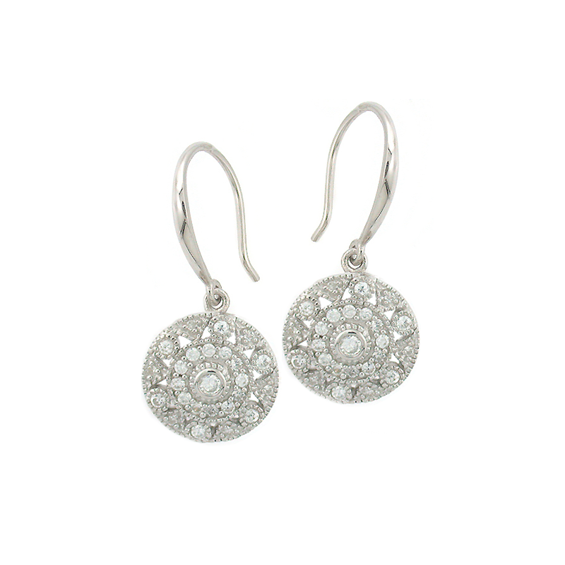 Antique Disc Drop Earrings