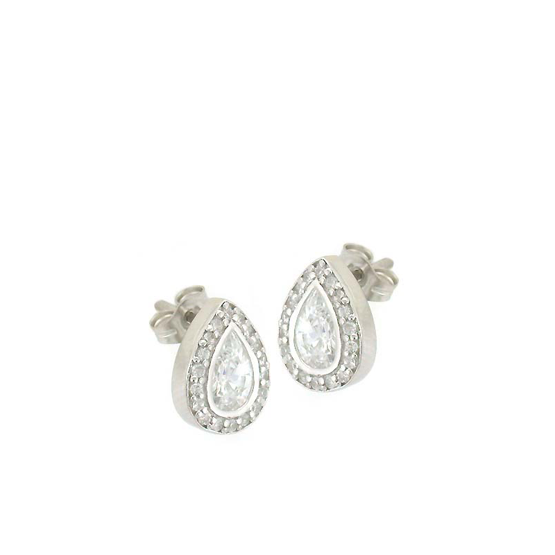 Antique Teardrop Stud Earrings