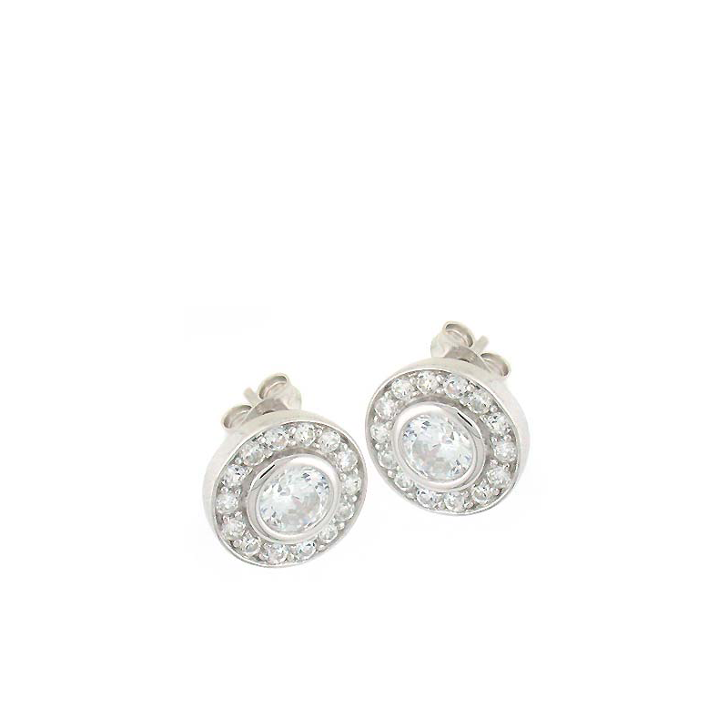 Double Round Stud Earrings