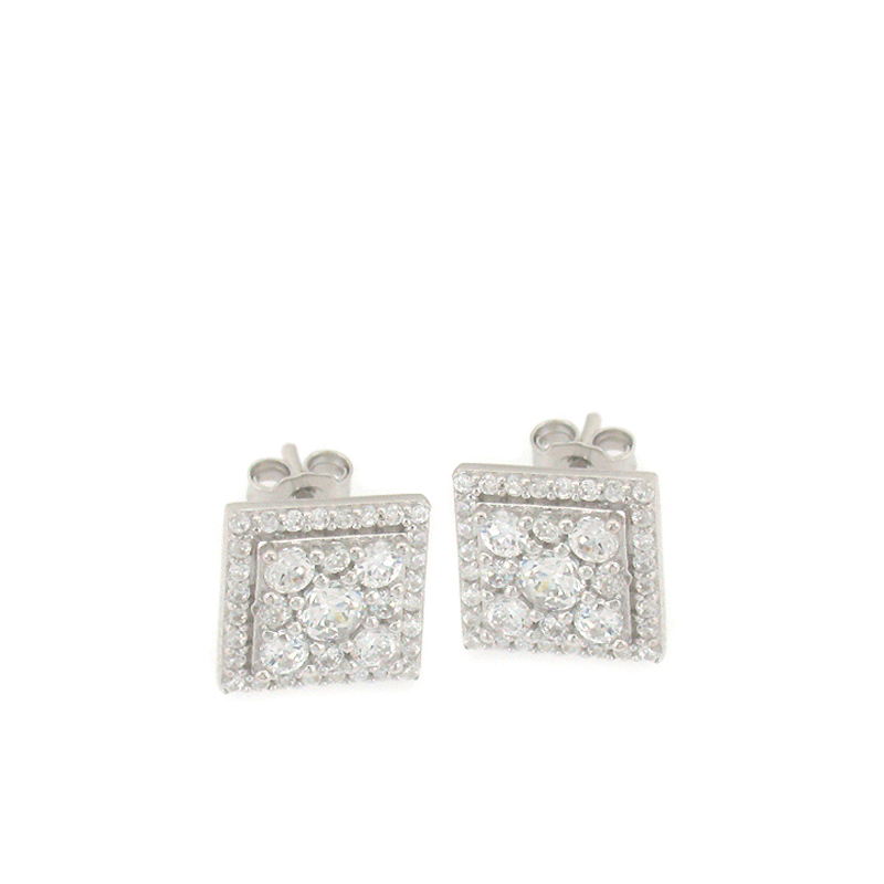 Large Square Stud Earrings