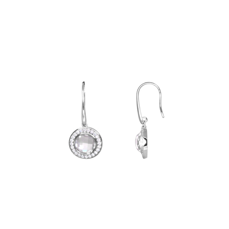 Circle Cut Hook Earrings
