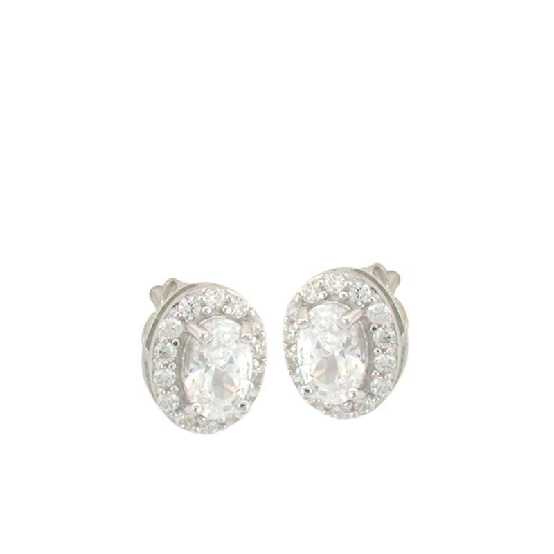 Classic Oval Stud Earrings