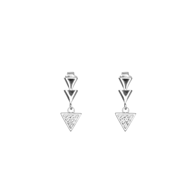 3 Triangle Drop Earrings