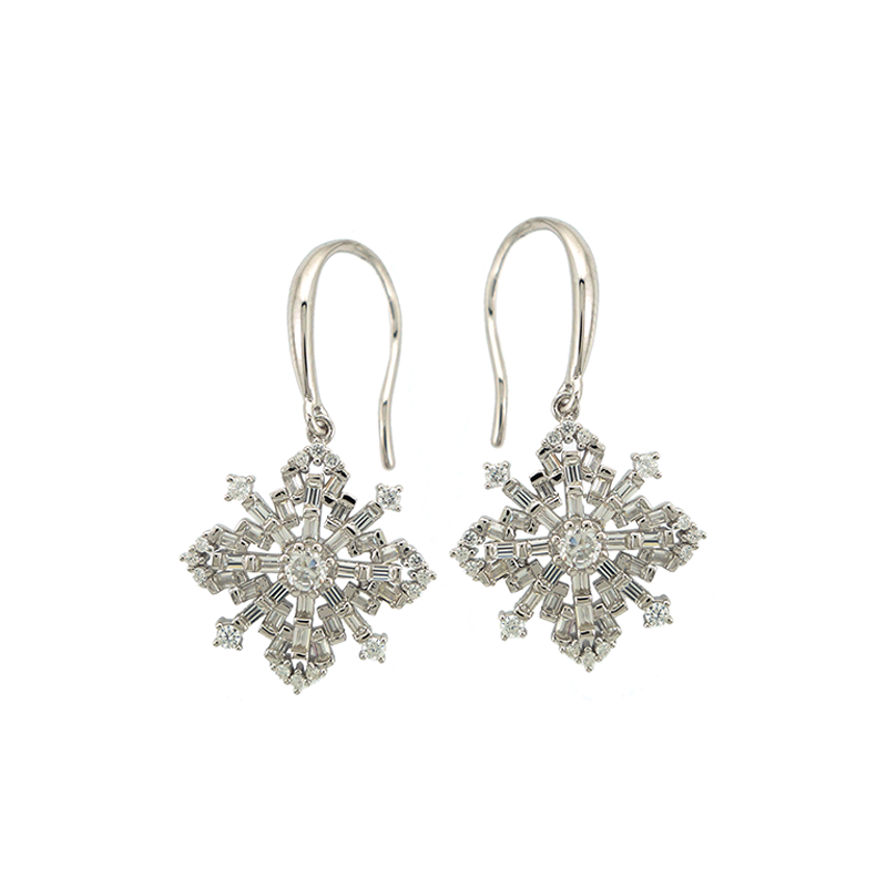 Snowflake Drop Earrings