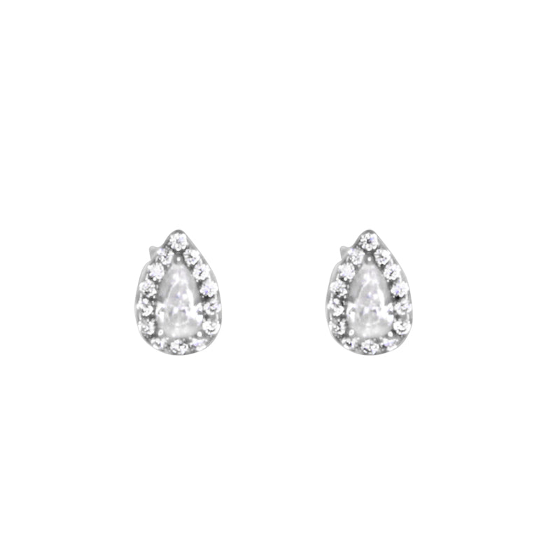 Small Silver Teardrop Earrings