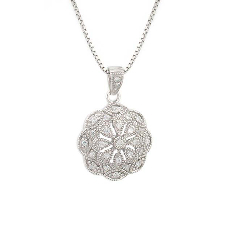 Filigree Round Pendant