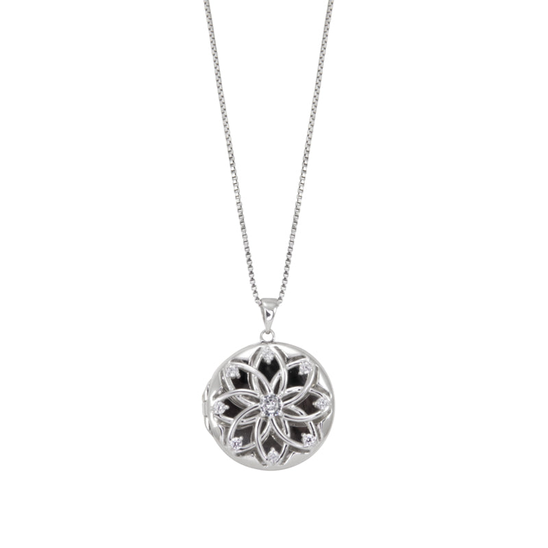 Silver Cut Out Locket Pendant